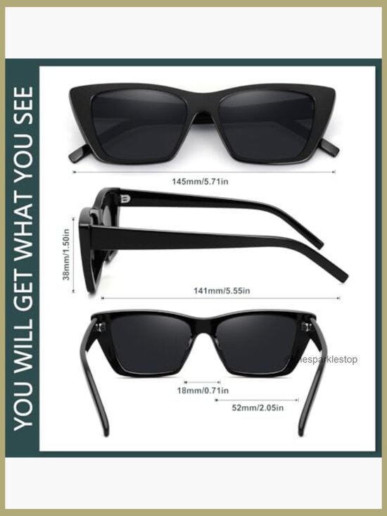 Vintage Cat Eye Polarized Sunglasses with Composite Frame main image 4